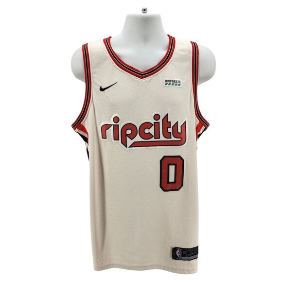 Nike Mens 50 Basketball Jersey Rip City Swingman Damian Lillard #0 Trail Blazers - Picture 1 of 7